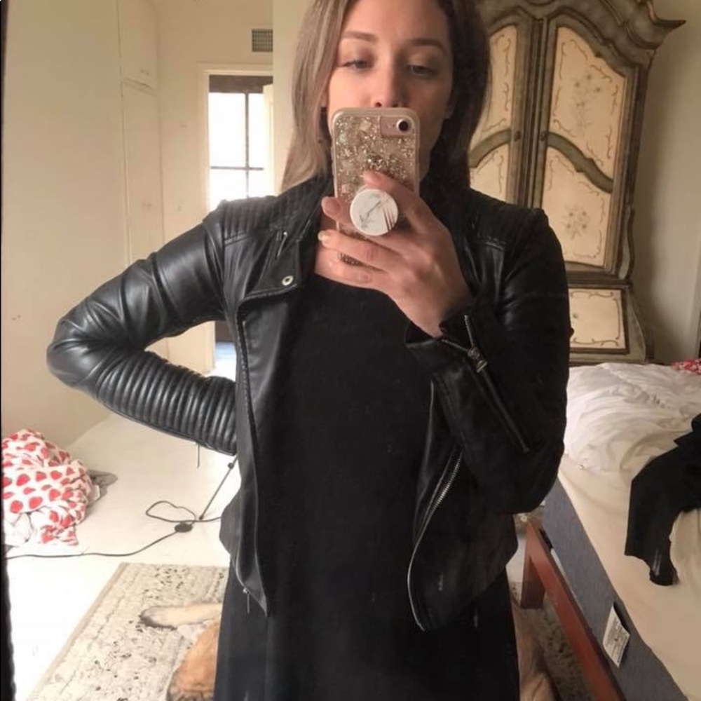 Zara trafaluc faux leather jacket